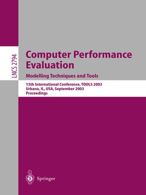 cover image of Computer Performance Evaluation. Modelling Techniques and Tools